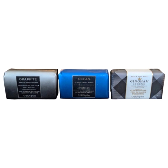NEW Bath and Body Works Men's Collection Shea Butter Cleaning Bar Set - Picture 1 of 1